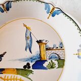 Decorative commemorative plate of the French Revolution 19th century Nevers