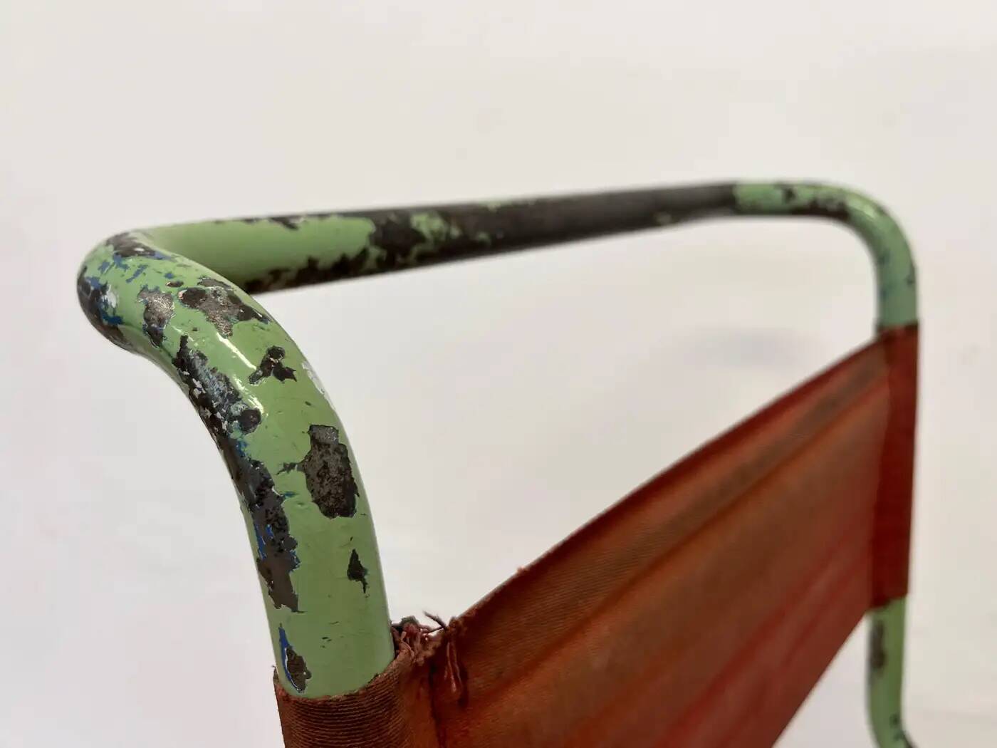 Rare Bauhaus Mart Stam tubular chair by Thonet / original green colour