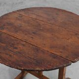 Antique oak Tilt top side table, France ca. 1800