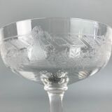 SUITE OF 6 CUPS TO CHAMPAGNE SAINT LOUIS MODEL SAPHO IN CRISTAL