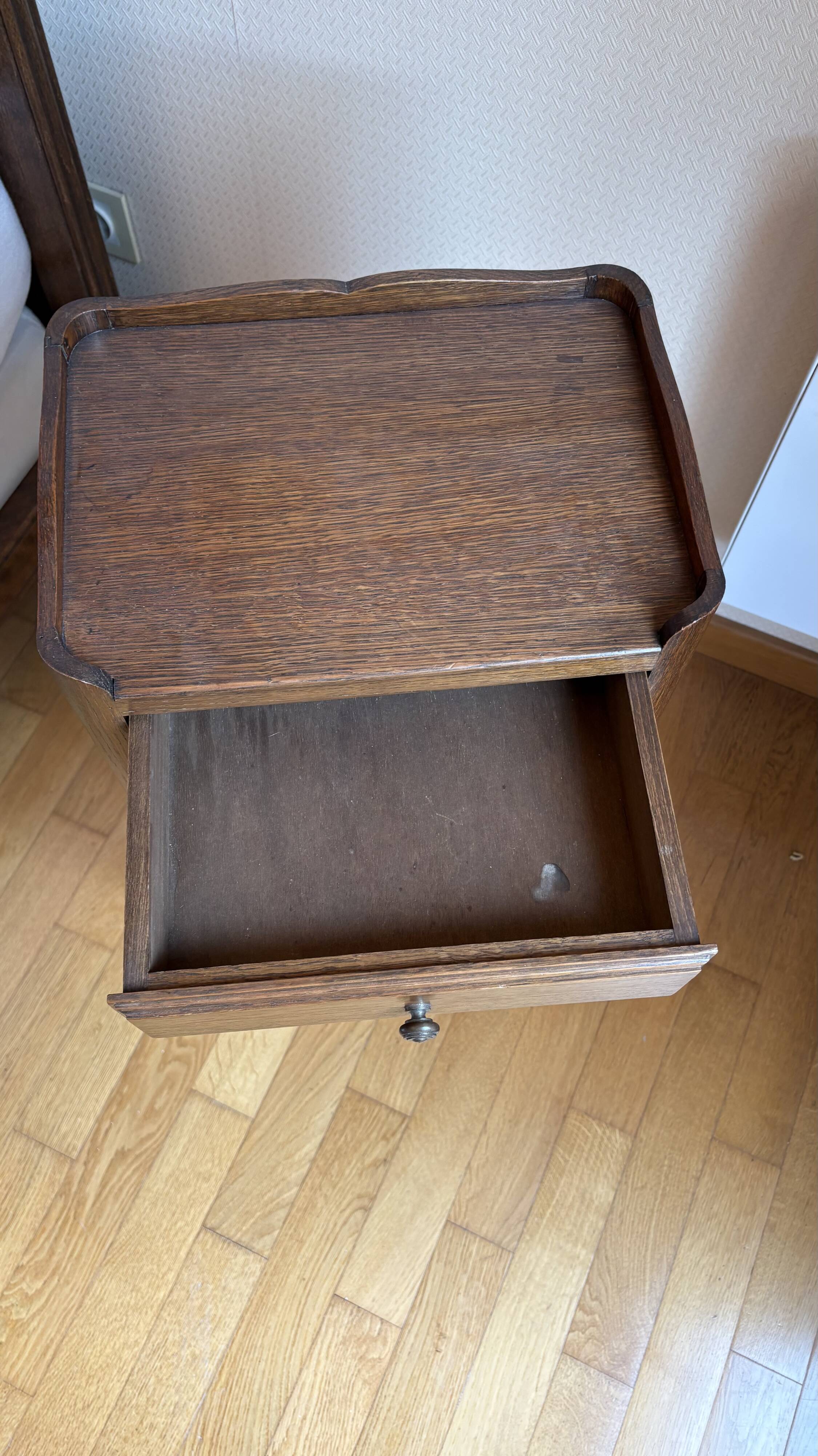 Wooden bedside table