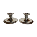 2 stainless steel candlesticks "made in france"