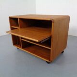 Small rollable teak media sideboard from Dyrlund, 1970s