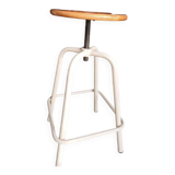 Vintage adjustable stool with screws