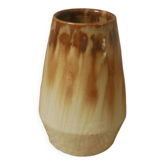 Ceramic vase signature Joseph Talbot La Borne artisanal manufacturing 50s handmade pottery