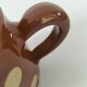 Small caramel milk jug with polka dots – Vintage Savoyard pottery