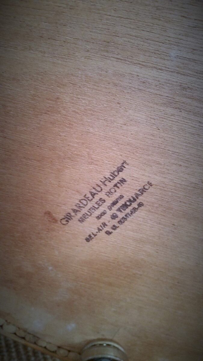 Bar on wheels vintage rattan