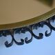 1960s brass and wrought iron sun mirror