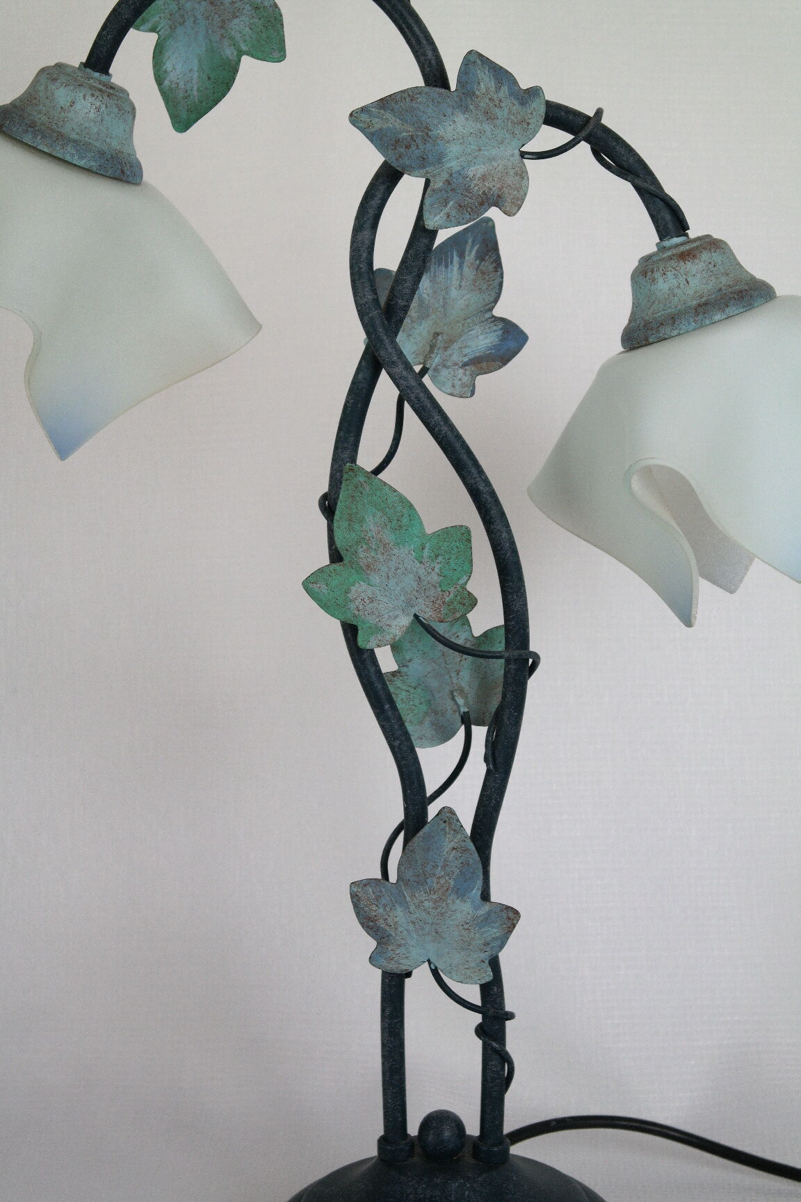 Table lamp in metal and frosted glass by Jean-Pierre Ryckaert, collection "Louisiane" 60's