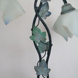 Table lamp in metal and frosted glass by Jean-Pierre Ryckaert, collection "Louisiane" 60's