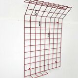 Red rope coat rack, modern German mid-century, 1960s.