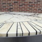 Knoll - Heinz Lilienthal, table basse en marbre de Carrare et métal