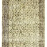 One-of-a-kind turkish handwoven vintage rug - rustic vintage charm 243x 159 cm