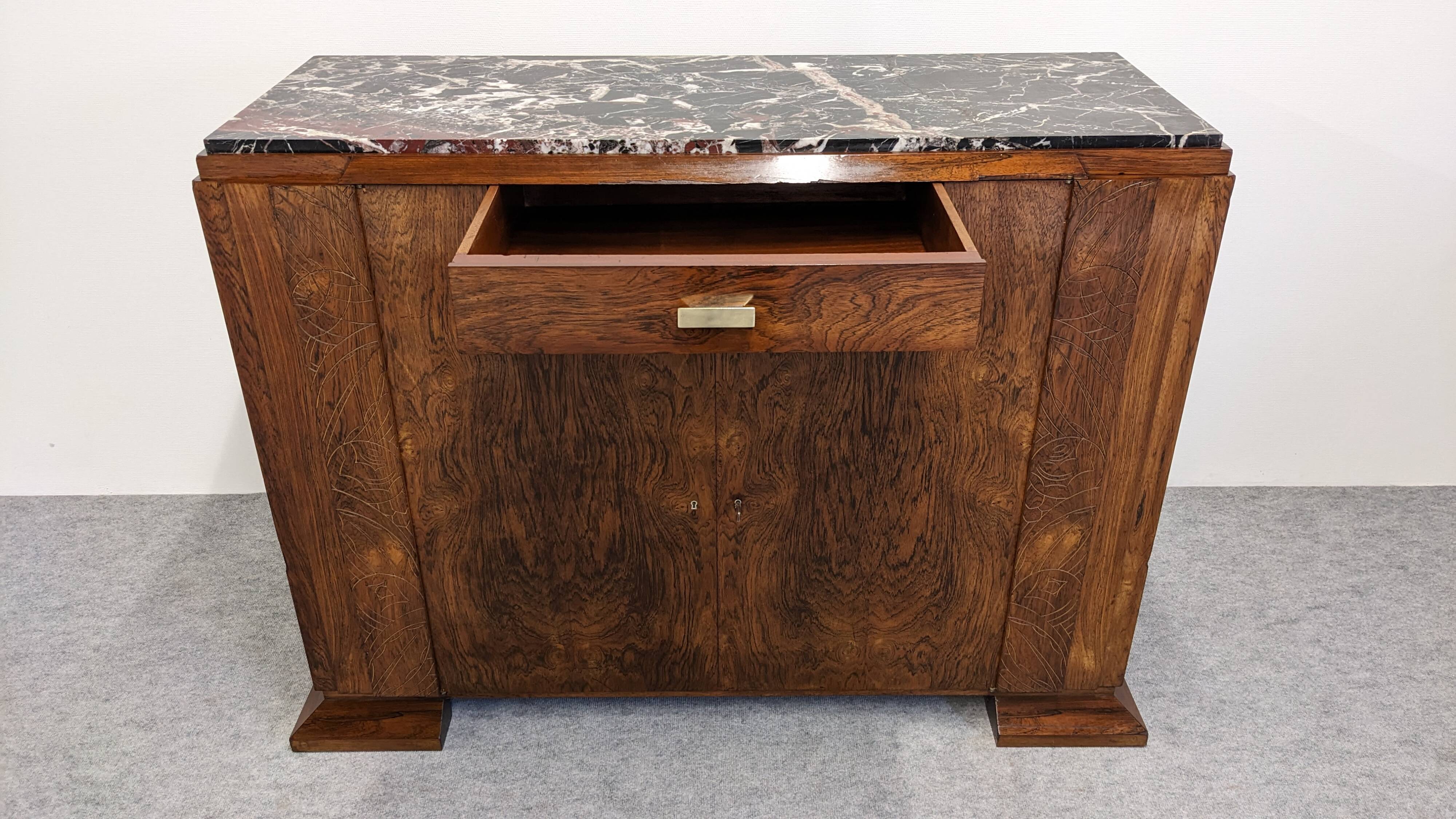 Buffet Art déco en palissandre, France vers 1920