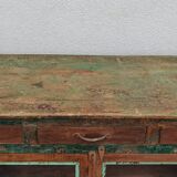 Glazed wooden sideboard with 2 doors