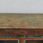 Glazed wooden sideboard with 2 doors