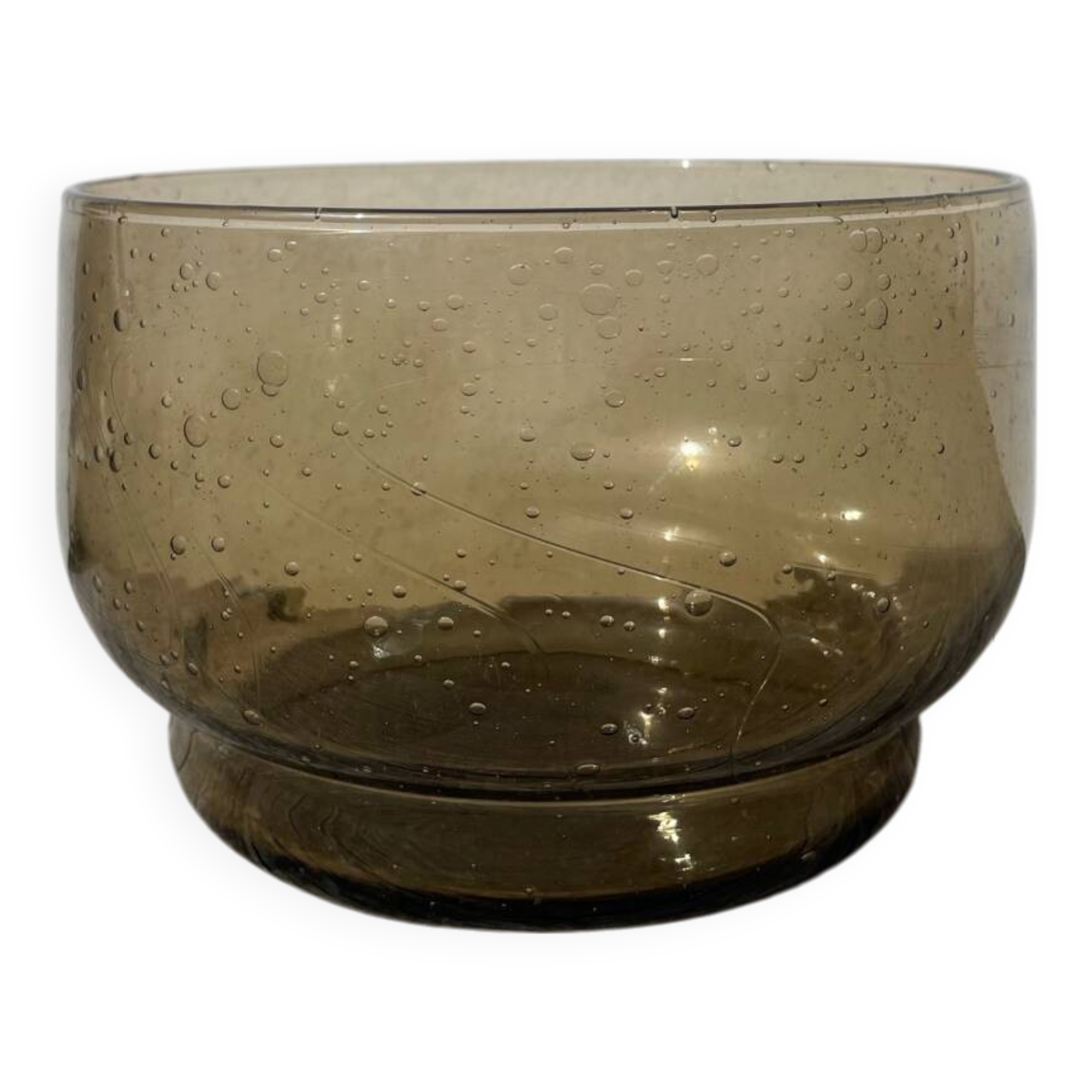 Saladier en verre soufflé style Biot