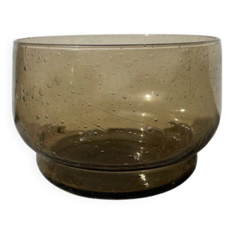 Biot style blown glass salad bowl