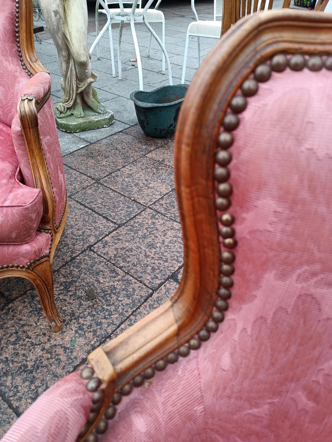 Pair of antique armchairs louis xv style