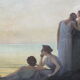 Soir antique, after Alphonse Osbert, oil on canvas signed framed