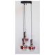 Grand lustre seventies 3 lampes suspendues