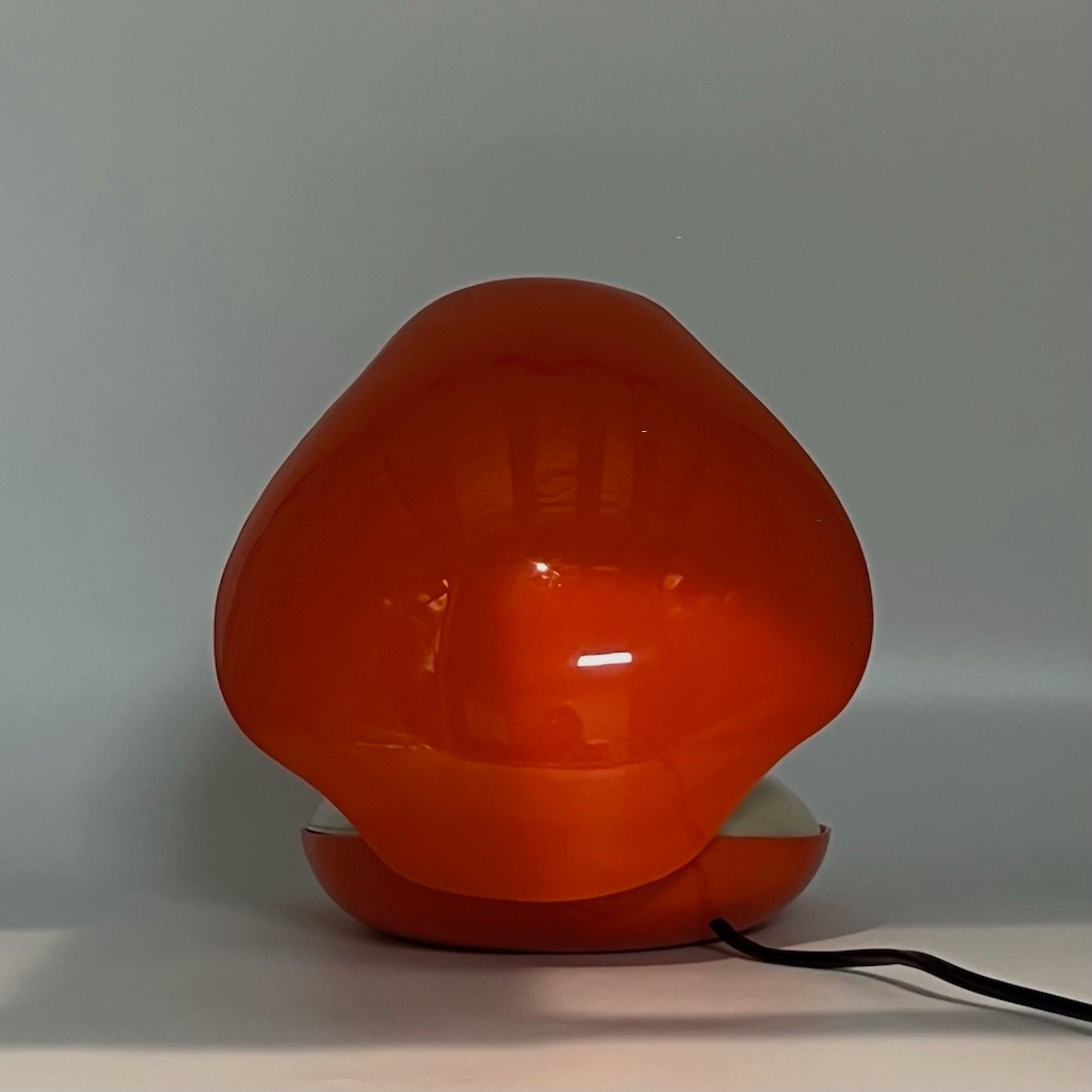 Space age orange lamp oyster by gamma3, 70s