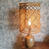 Sandstone lamp and rope