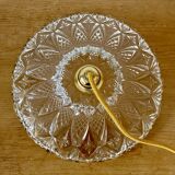 Vintage moulded glass pendant light - tableware collection -