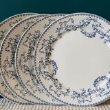 Set of 4 flat plates Model Mozart Sarreguemines