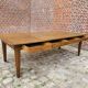 Oak community table with 8 drawers, 19th century