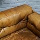 Cognac leather patchwork modular sofa or daybeds, 1970s