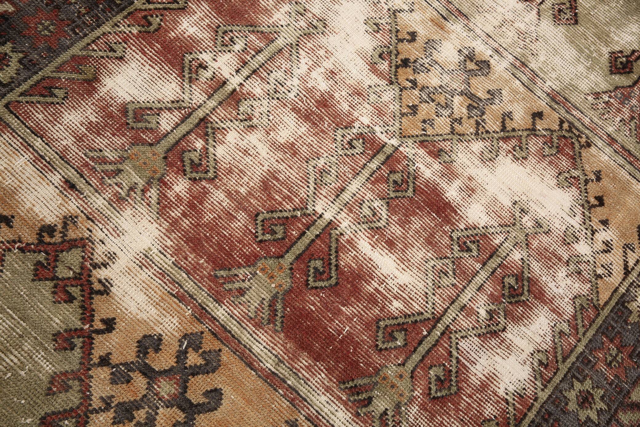 5x7 Classic Brown Red Handmade Vintage Rug, 151x214Cm SK 3054