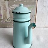 Mint enamelled coffee maker