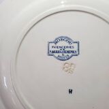 Flat plate in earthenware of Sarreguemines model Moscow