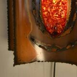 Applique murale Accolay en cuivre et résine 1950’s