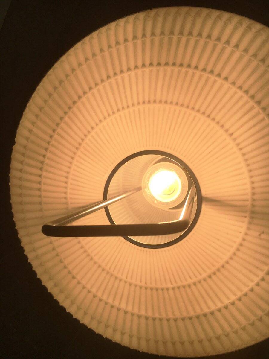 German floor lamp metal and plastic Tripod Ufo 370 by Bega, 1950s