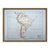 South America, vintage map, 1887, Authentic