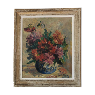 Painting with frame oil on canvas still life