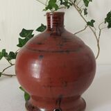 Pied de lampe en grès terracota blanot
