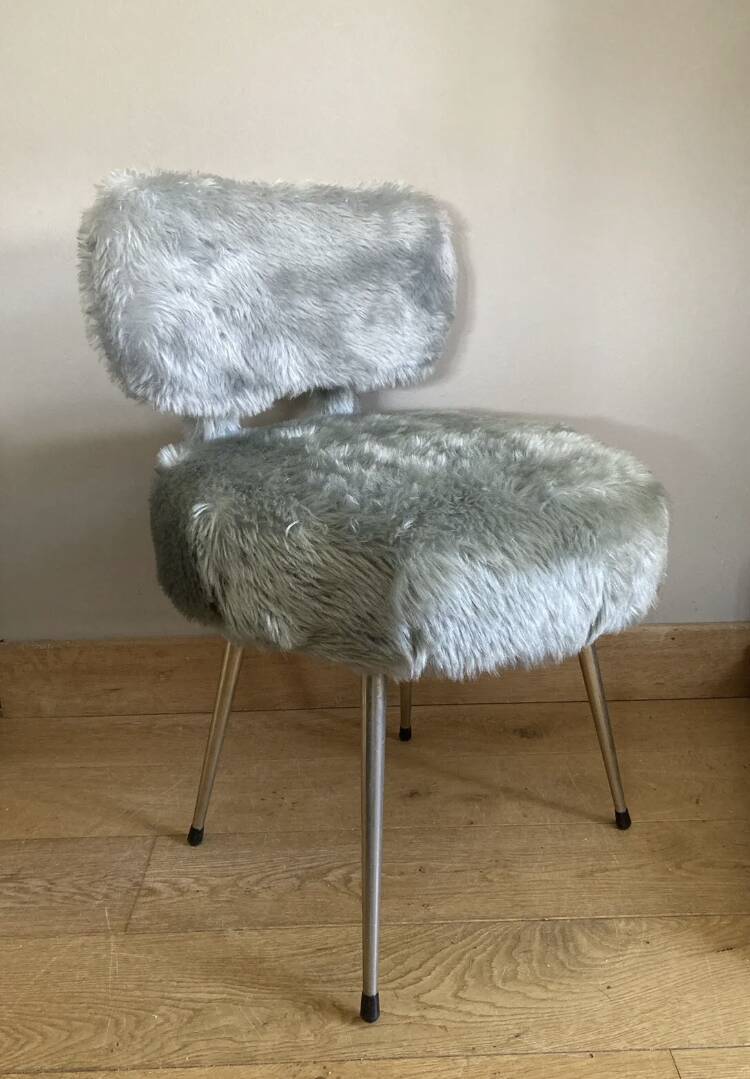 Chaise à poiles longs PELFRAM par PELTEX S.A PRODUCTION FRANCE années 1960/70