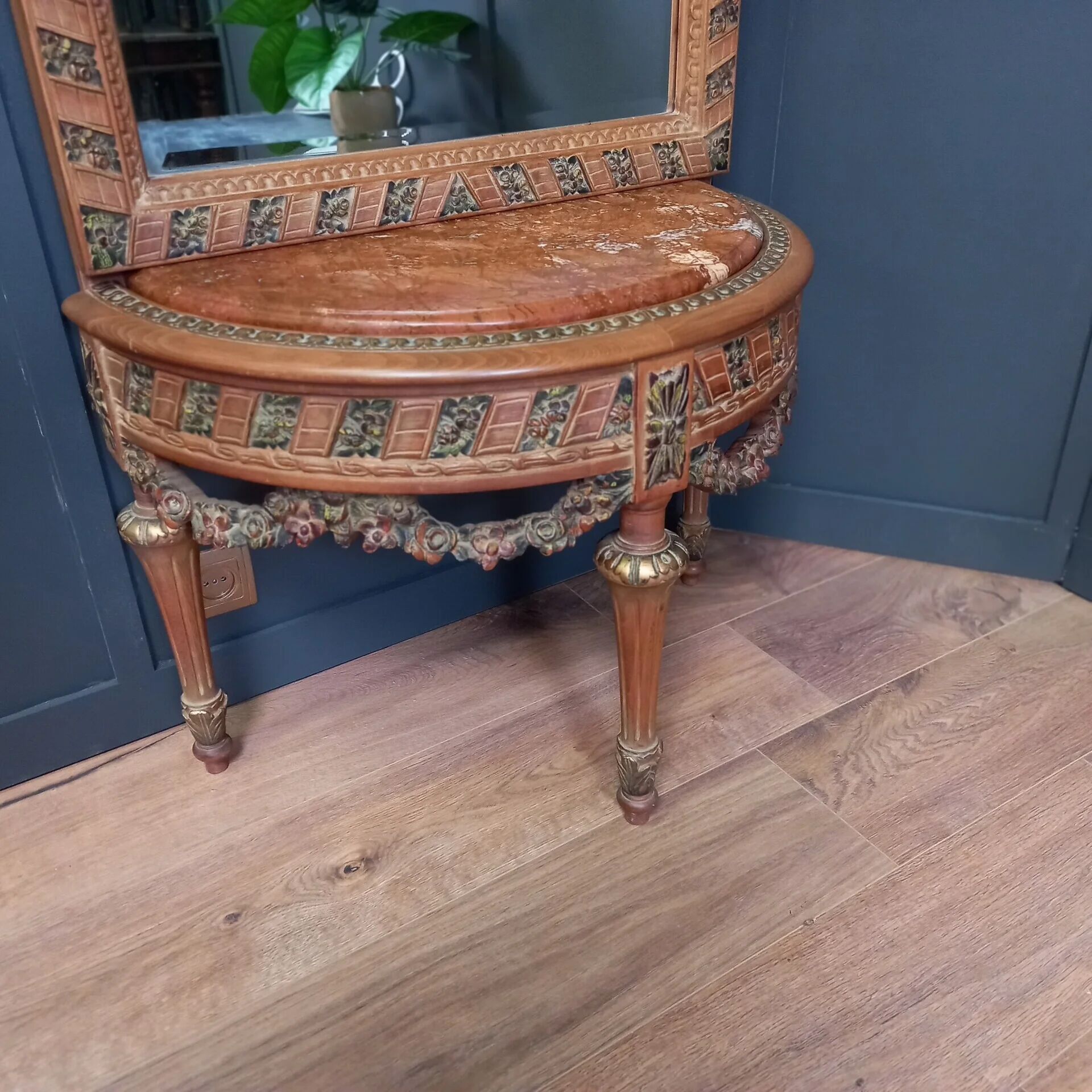Table console avec miroir