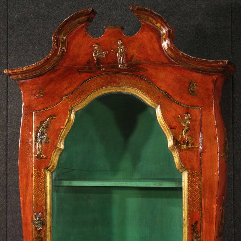 Venetian Lacquered And Gilded Chinoiserie Trumeau From 20th Century