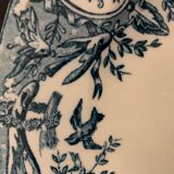 10 plates in old blue earthenware Terre de Fer Léon Graves model Louis XVI 20th century