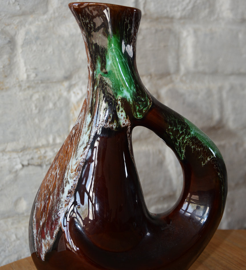 Pitcher ceramic - pottery hand painted