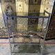 Shelf in chromed metal and smoked glass 1970