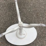 Pair of marble and ivory tripod pedestal tables
