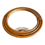 Rattan mirror