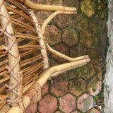 Lot de 10 chaises en rotin vintage