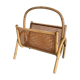 Porte-revues en cannage vintage