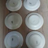 6 assiettes plates anciennes Digoin et Sarreguemines